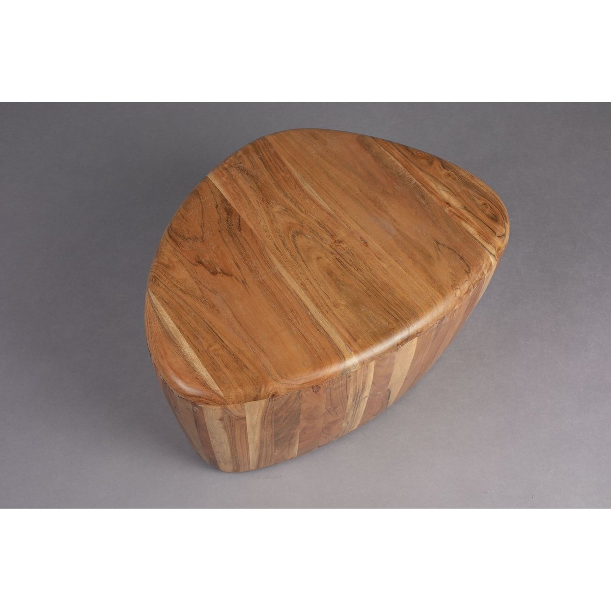 Table basse design ovale en bois, L.58 , AYLA marron, DUTCHBONE