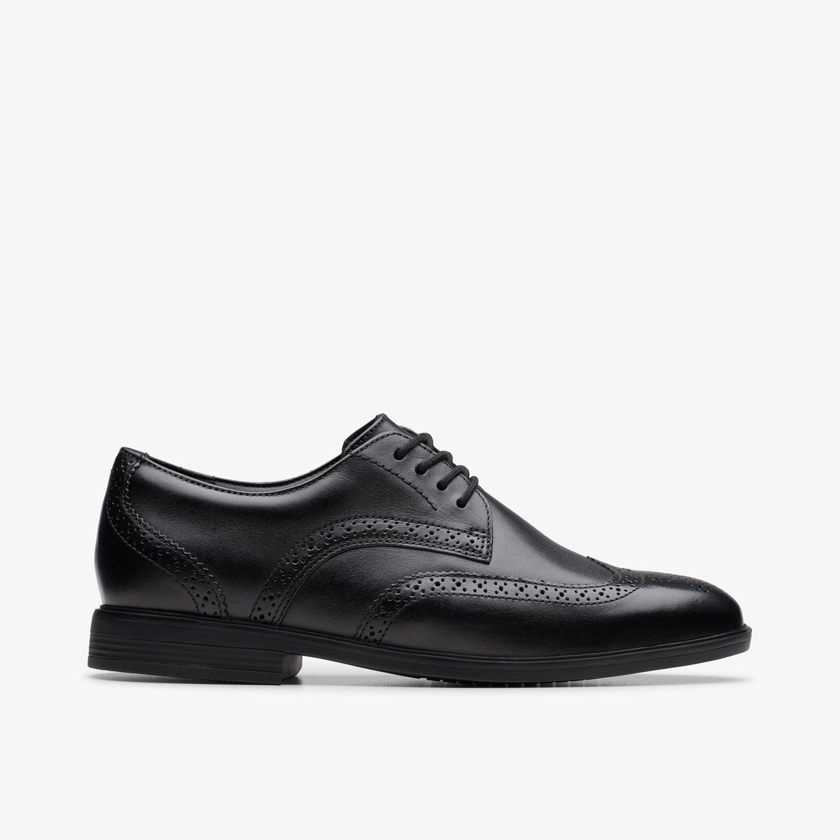 Derbies Cuir Coupe Large JONWIN WING Y noir, CLARKS