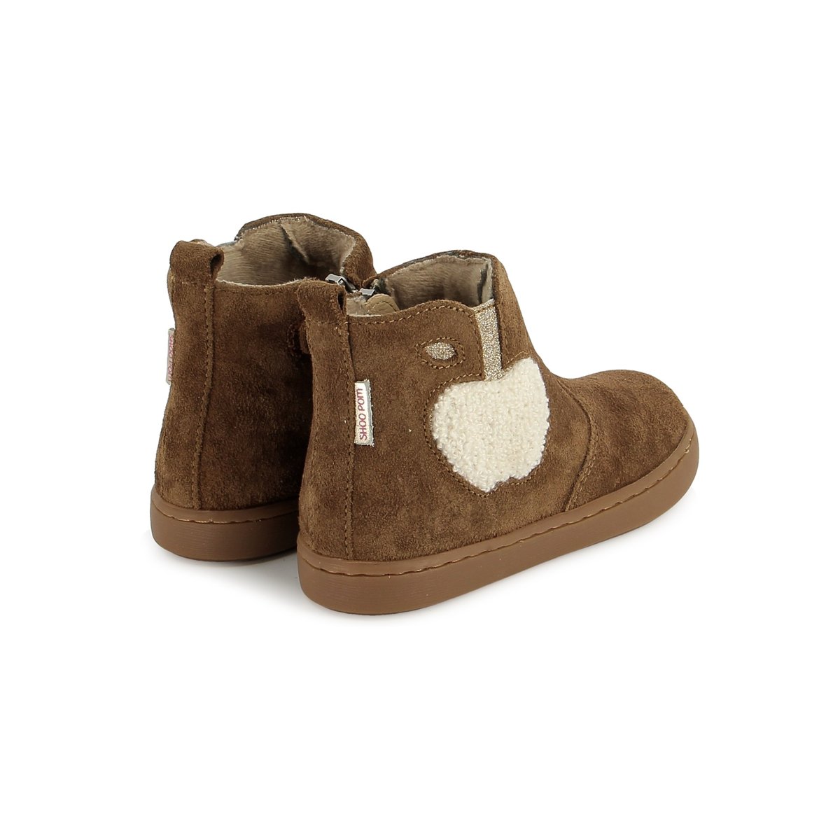 Bottine à Zip PLAY APPLE FUR camel, SHOO POM