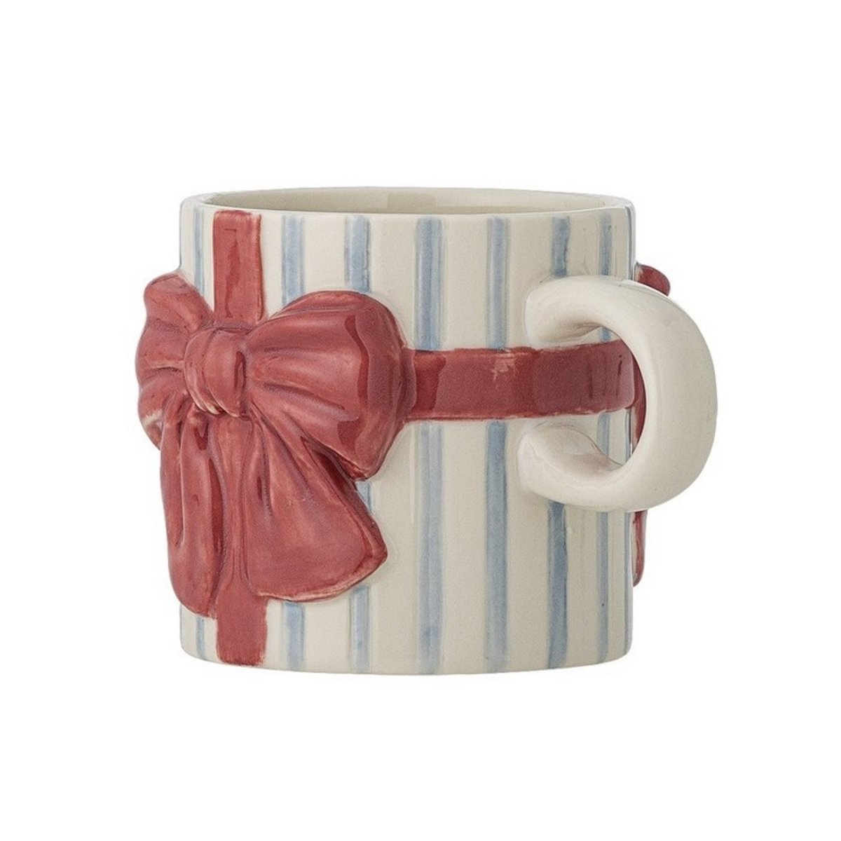 Tasse grès décor relief  Bowie set de 4 rouge, BLOOMINGVILLE