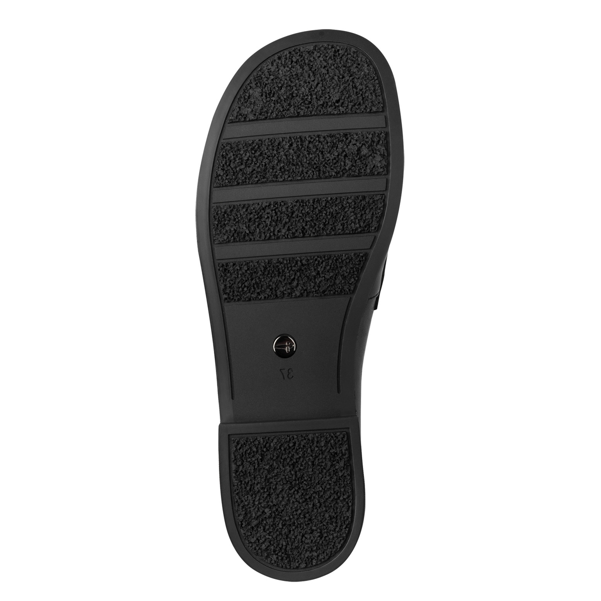 Slipper en cuir noir cuir, TAMARIS