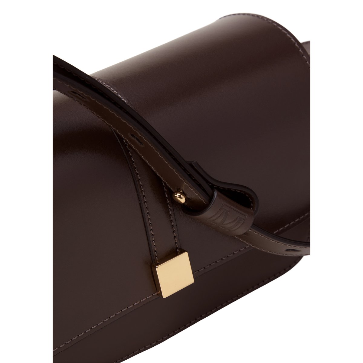 Sac à bandoulière small avec fermeture magnétique élégante marron foncé, MARC O'POLO