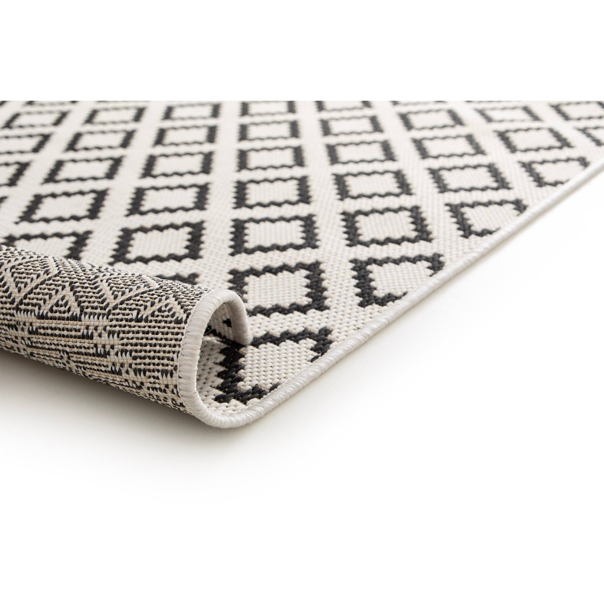 Tapis design d'intérieur et extérieur ZANZIBAR noir intense, AFK LIVING