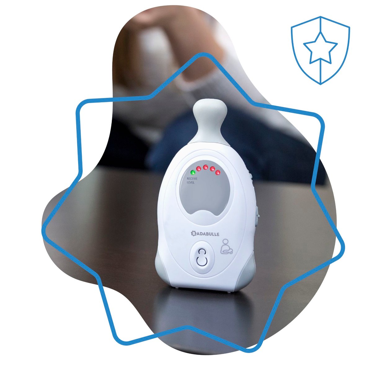 Babyphone Ecoute Bébé Baby Online 300m Plus blanc, BADABULLE