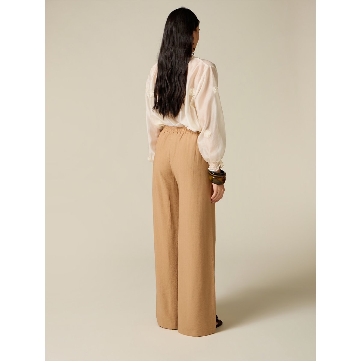 Pantalon palazzo beige, OLTRE