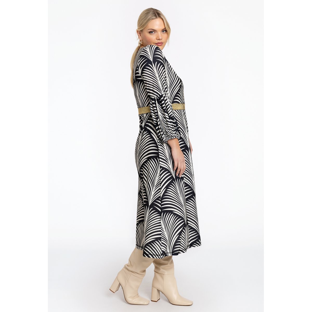 Robe imprimée noir, YOEK