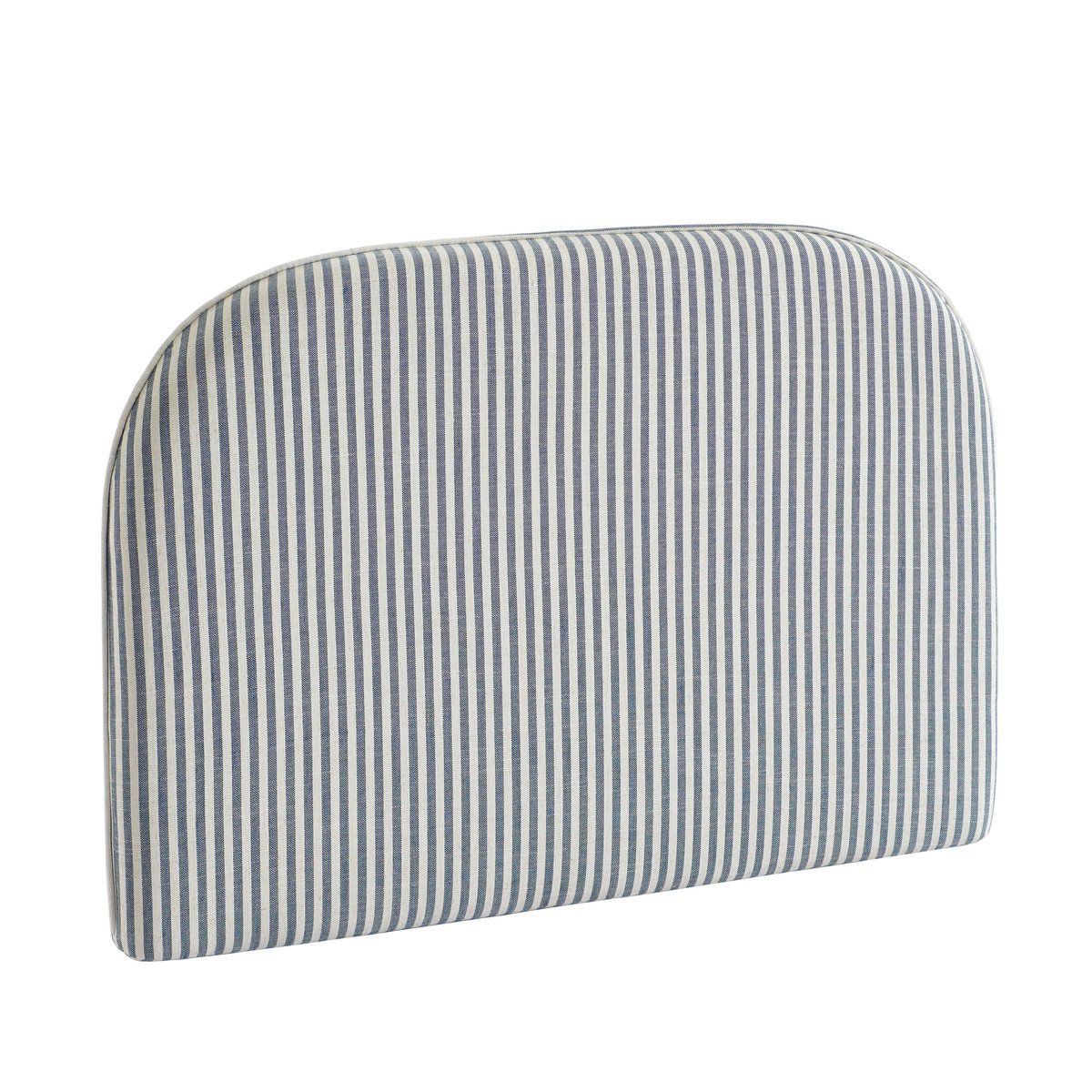 Tête de lit en tissu LOUISON bleu et blanc, SORELH
