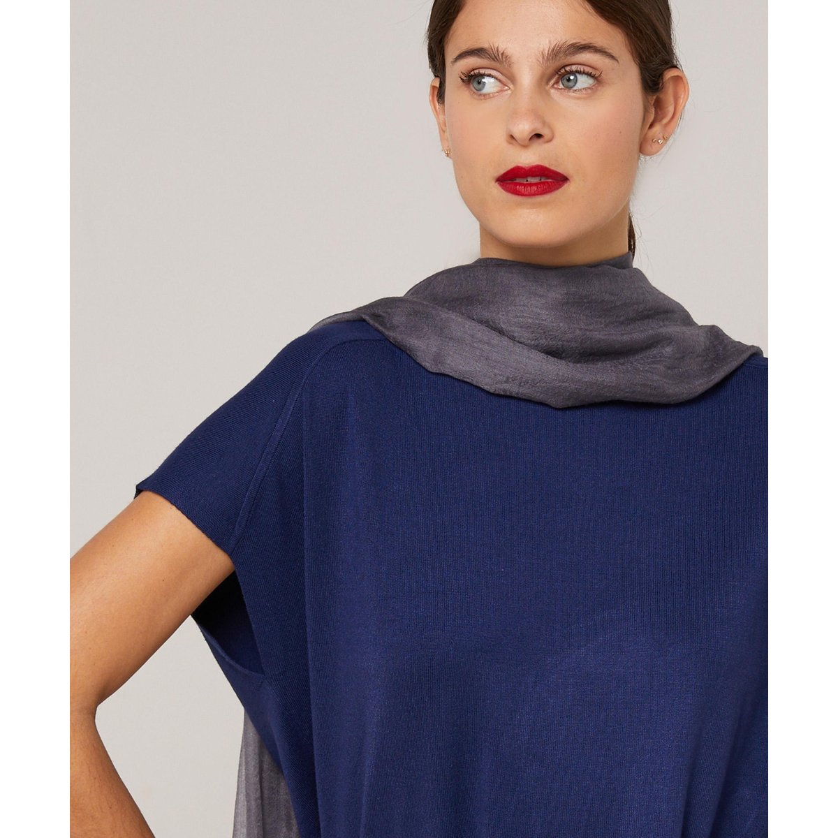 Pull manches courtes oversize bleu marine, RODIER