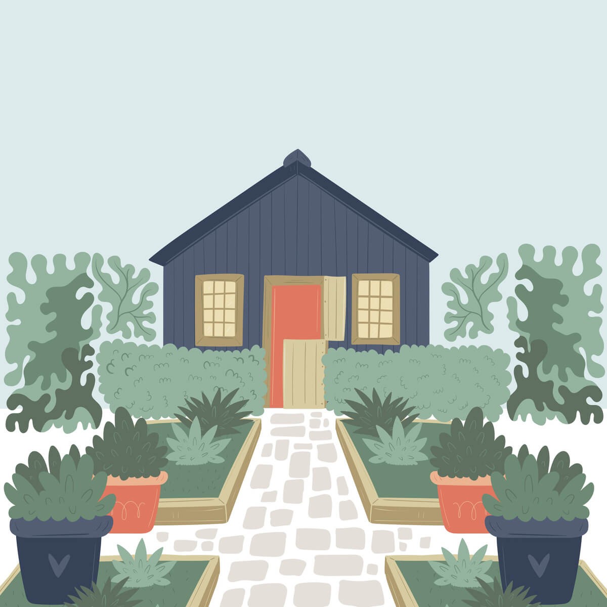 Tableau Mural Maison ILLUSTRATION tableau en verre, CEANOTHE