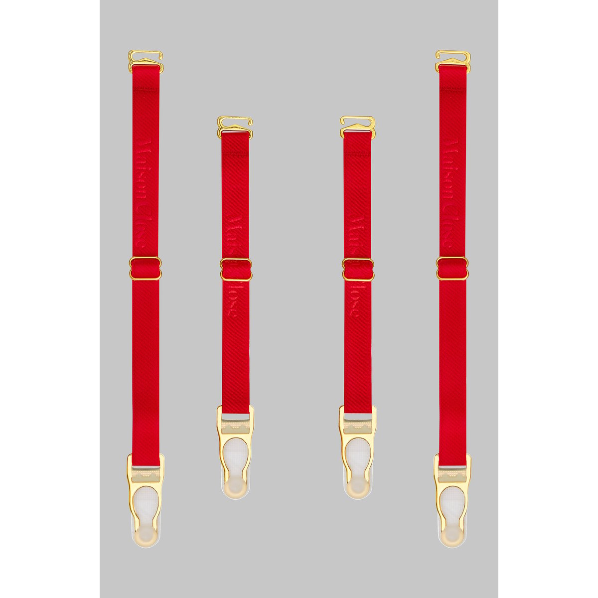 Jarretelles SIGNATURE rouge, MAISON CLOSE