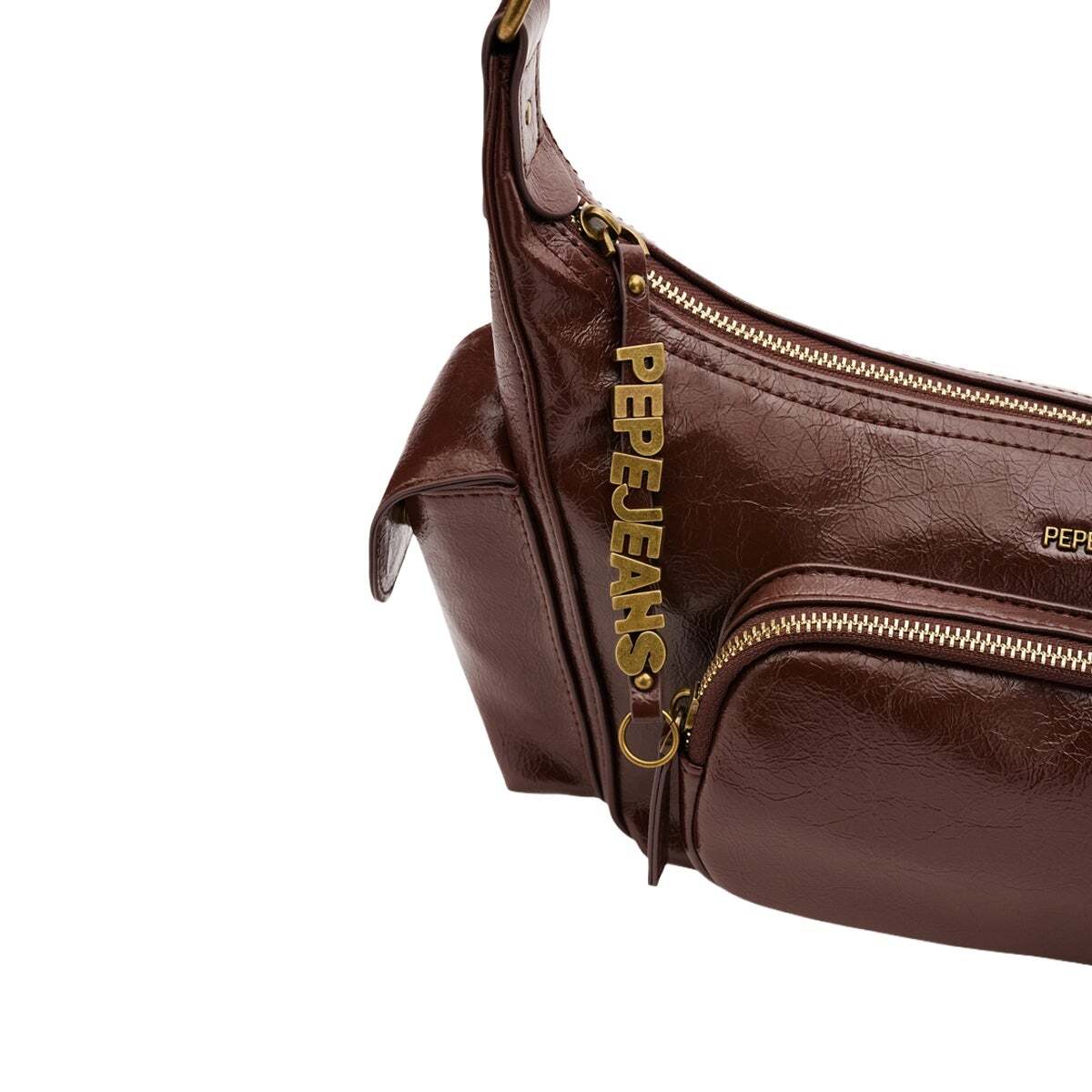 Sac Hobo Effet Cuir brun, PEPE JEANS