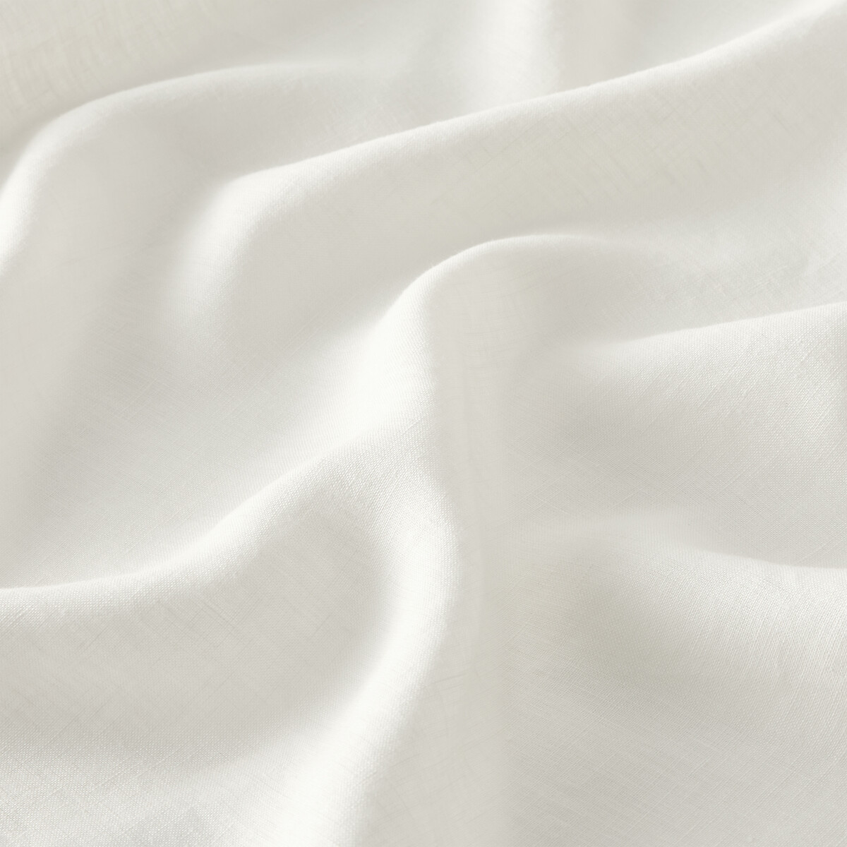 Onega Large Width Curtain in Washed Linen with Hidden Tabs ecru , LA REDOUTE INTERIEURS