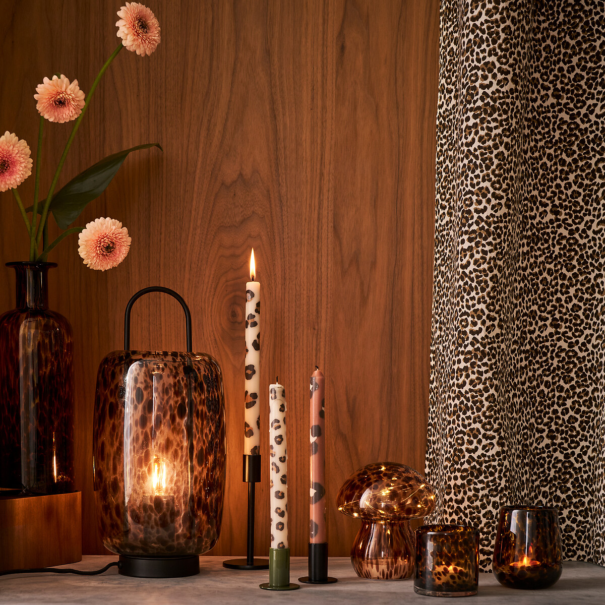 Onoki Decorative LED Mushroom Lamp in Glass brown, LA REDOUTE INTERIEURS