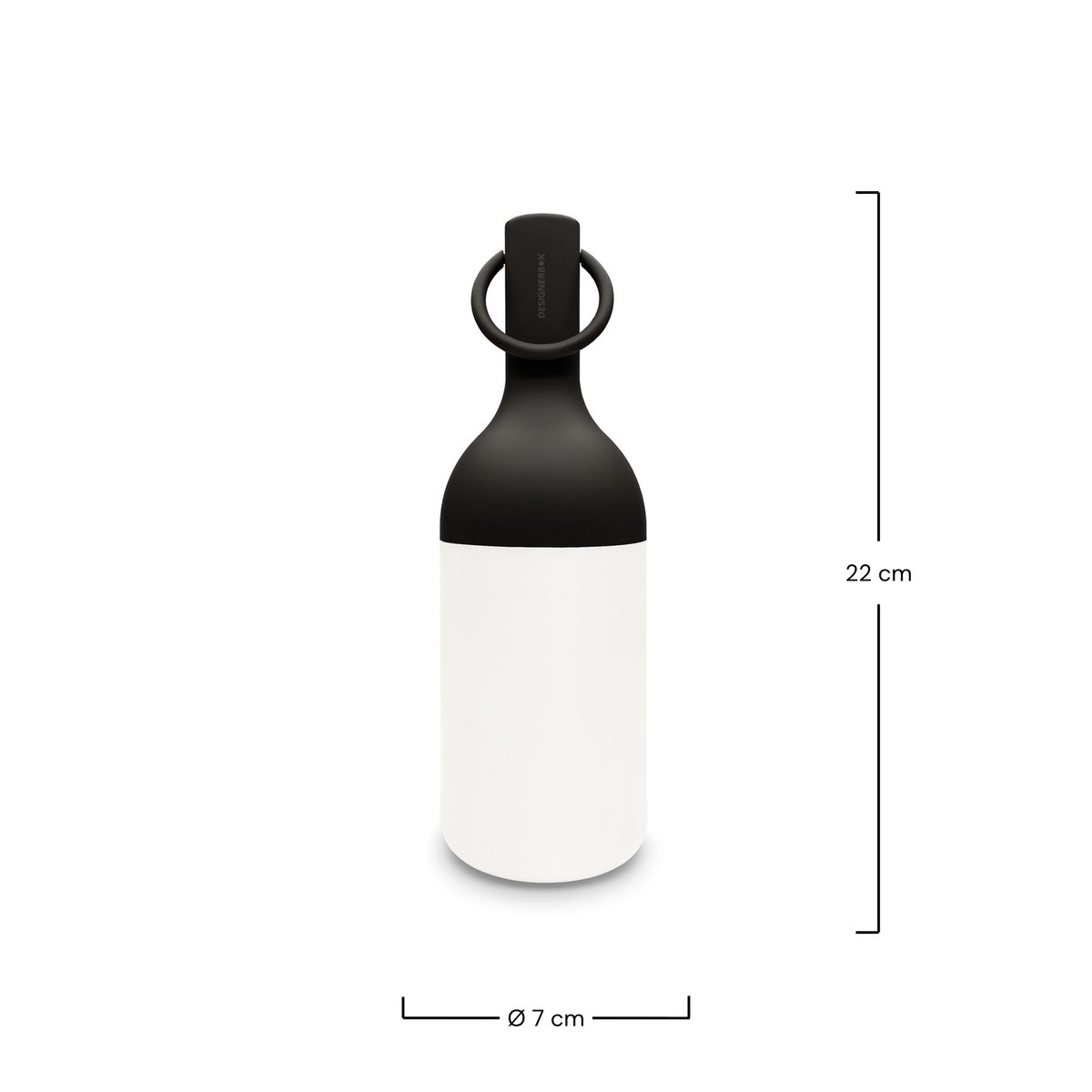 Petite lampe nomade en plastique - ELO blanc et noir, MAISON PAVANE