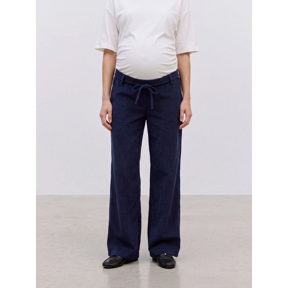 Pantalon À Jambe Large bleue - navy peony 1, MAMA LICIOUS