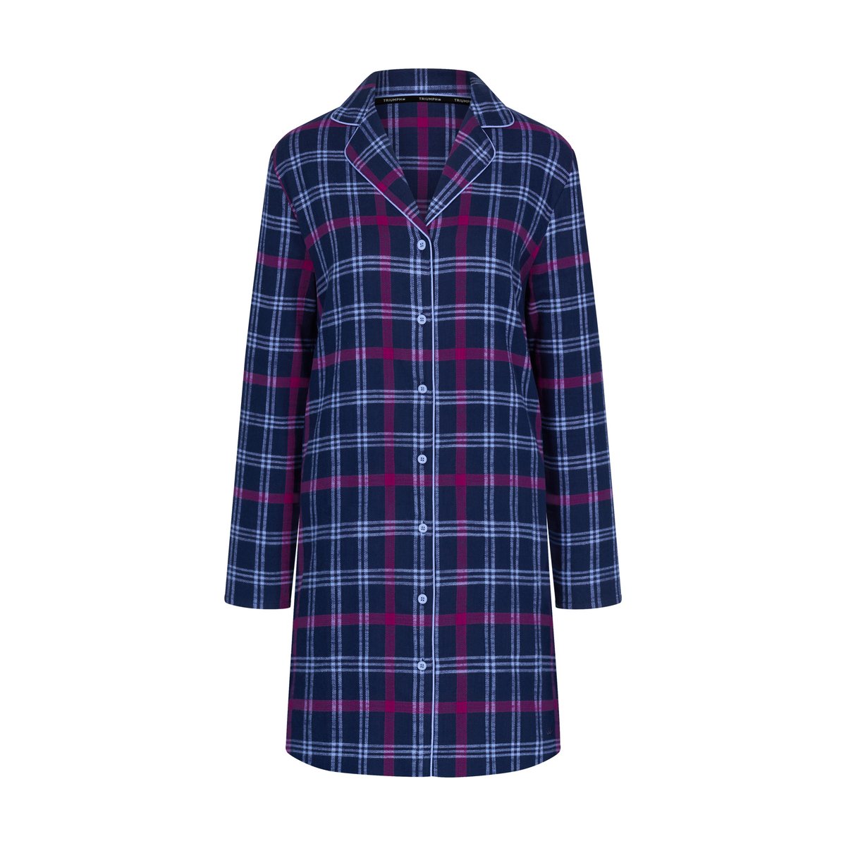 Chemise de nuit manches longues BOYFRIEND bleu, TRIUMPH