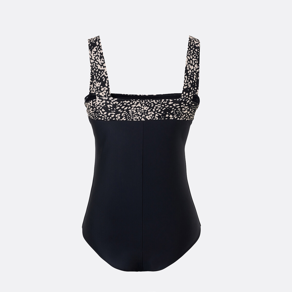 Bustier Swimsuit black print/white, LA REDOUTE COLLECTIONS PLUS