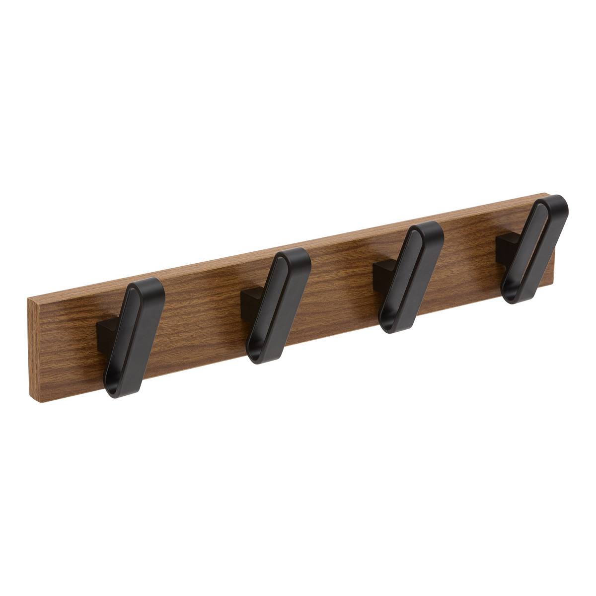 Patère rectangulaire NOCCA marron, 5FIVE SIMPLY SMART