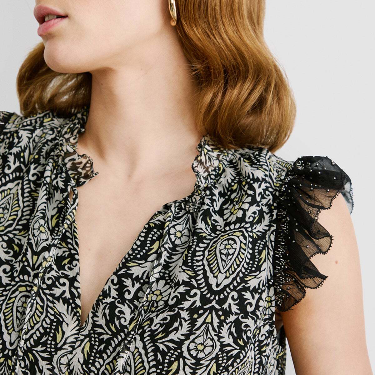 Robe Courte À Imprimé Paisley noir, PEPE JEANS