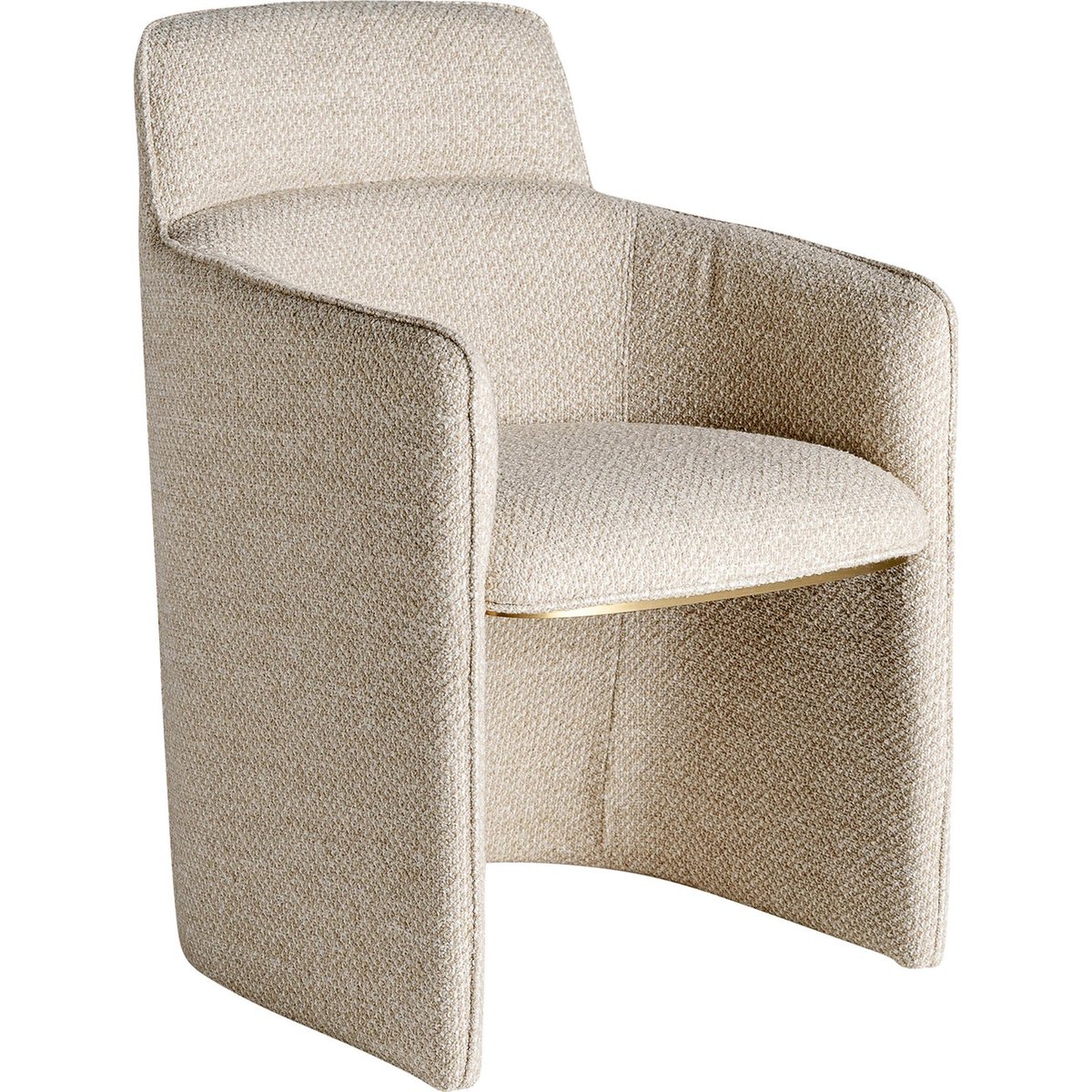 Fauteuil art déco en tissu texturé beige, RECOLLECTION