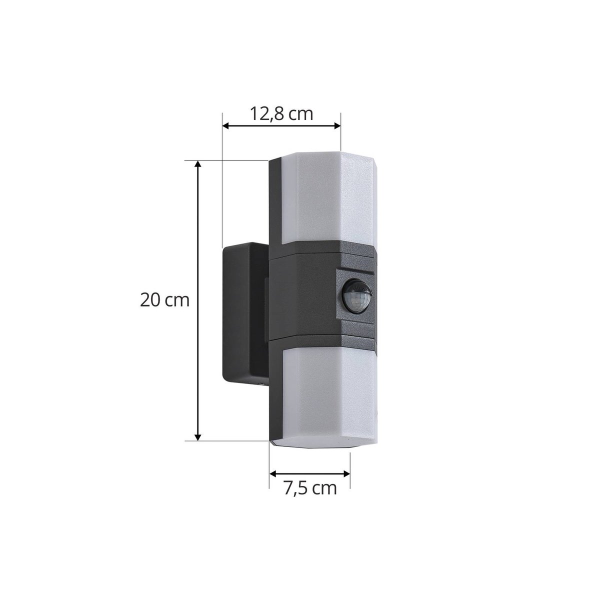 Applique extérieure en aluminium moderneLED anthracite, blanc, LINDBY