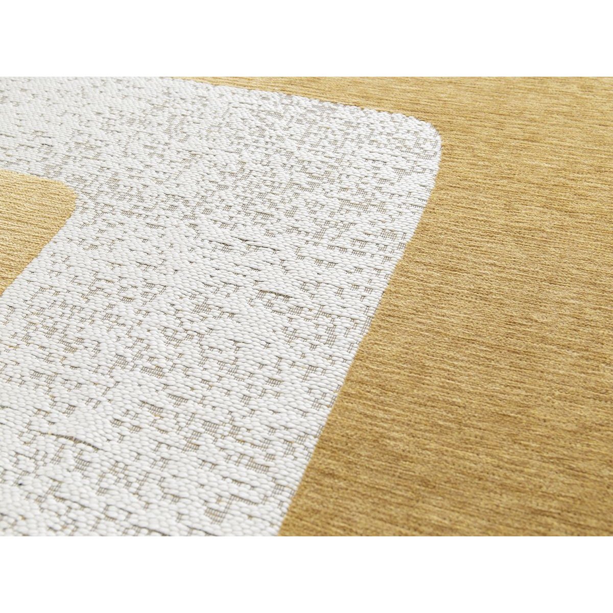 Tapis poils ras style graphique, JASPER jaune, BOBOCHIC