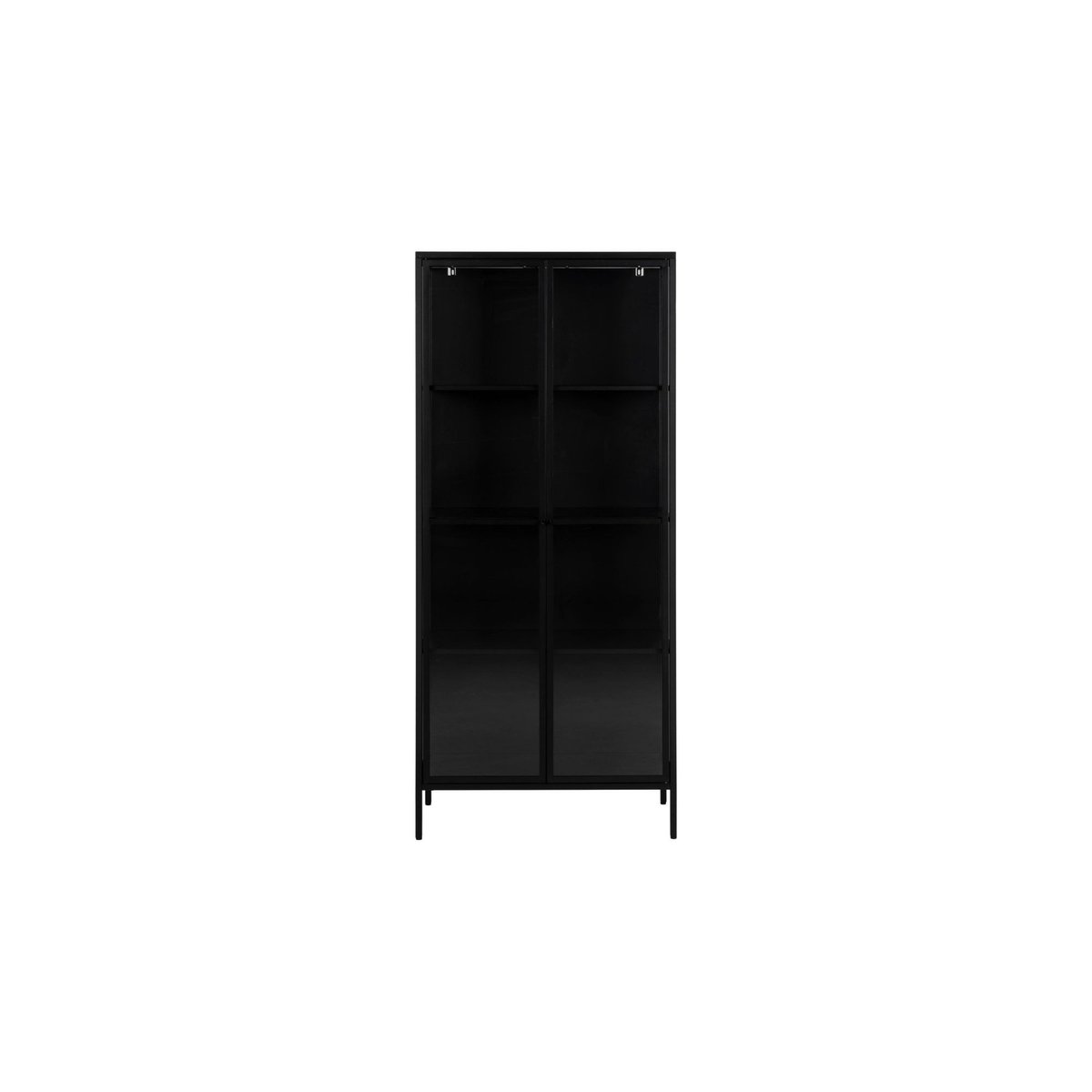 Vitrine scandinave en métal noir 2 portes vitrées - HARLOW noir, HELLIN, DEPUIS 1862