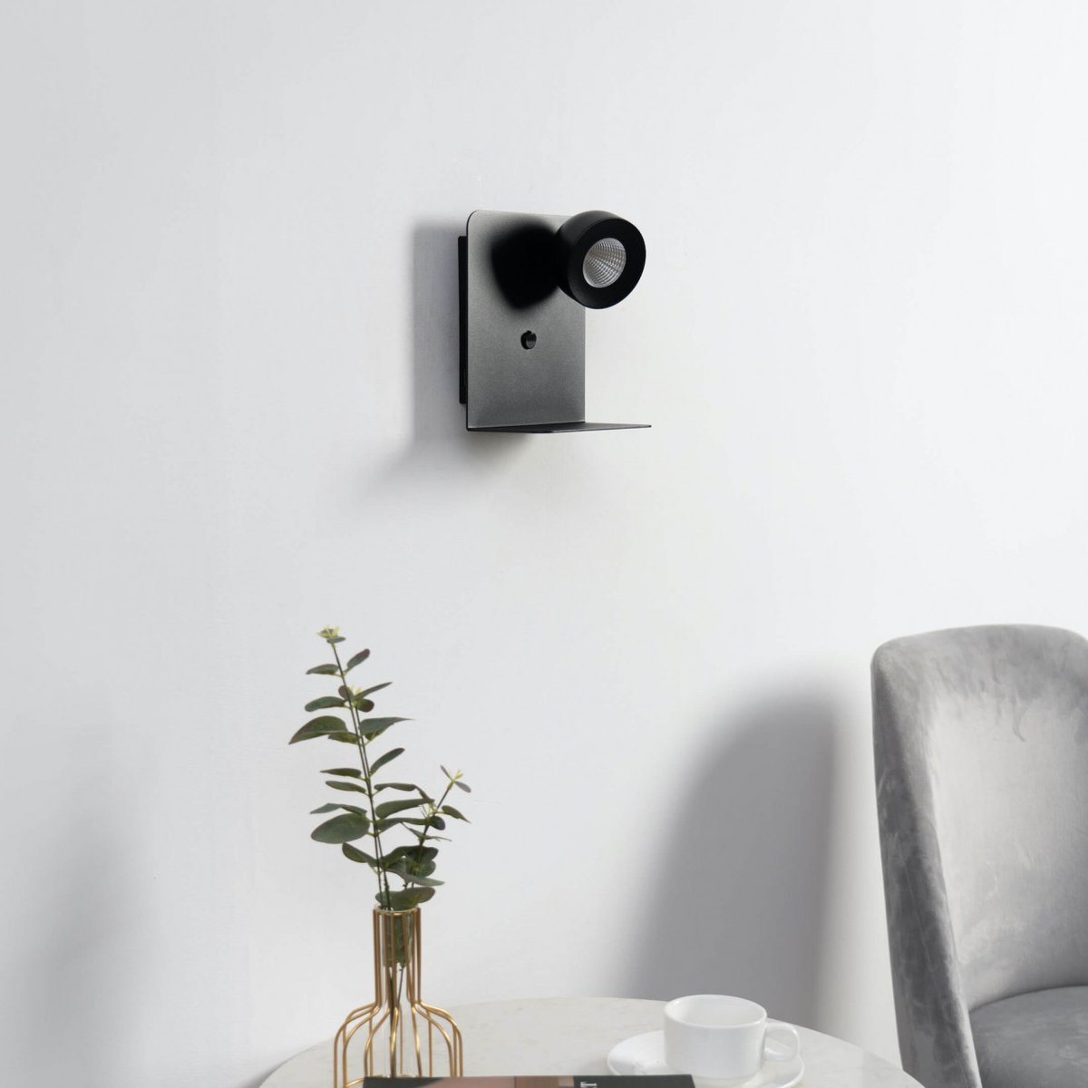Applique liseuse noire avec USB - LYNGEN noir, KOSILUM