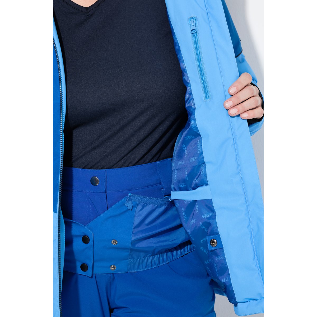 Veste technique HYPRAR, tissu imperméable jeans bleu, ULLA POPKEN