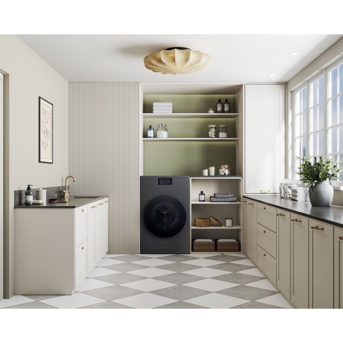 Lave linge séchant hublot WD18DB8995BZT2 - 18/11 kg - 1000 tr/min - Classe A - Dosage automatique - Connecté noir, SAMSUNG
