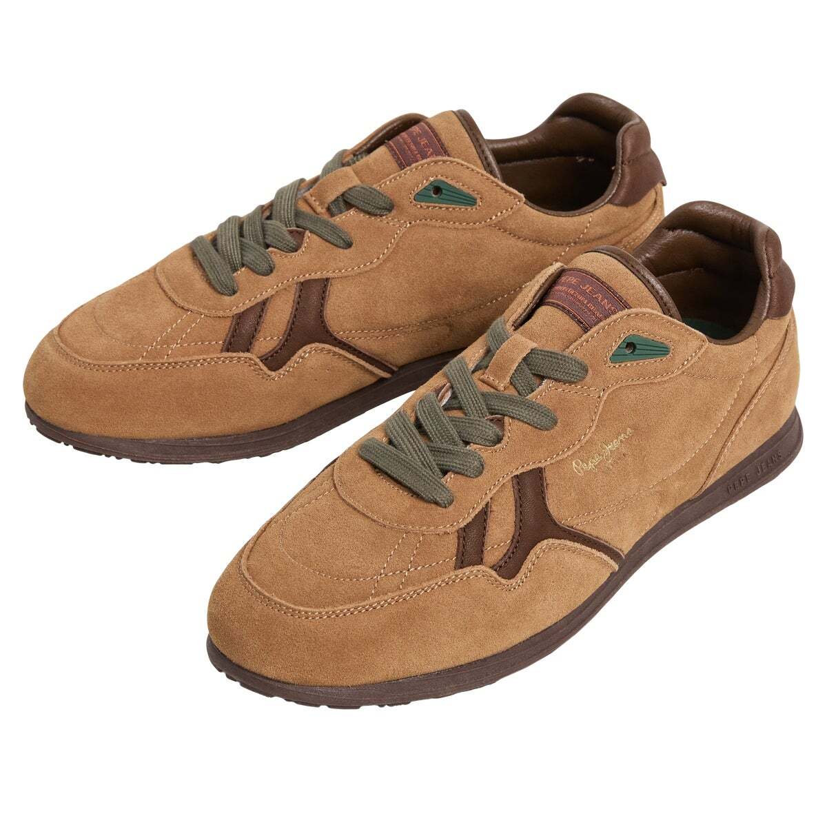 Daze - Sneakers Rétro En Daim écorce brun, PEPE JEANS