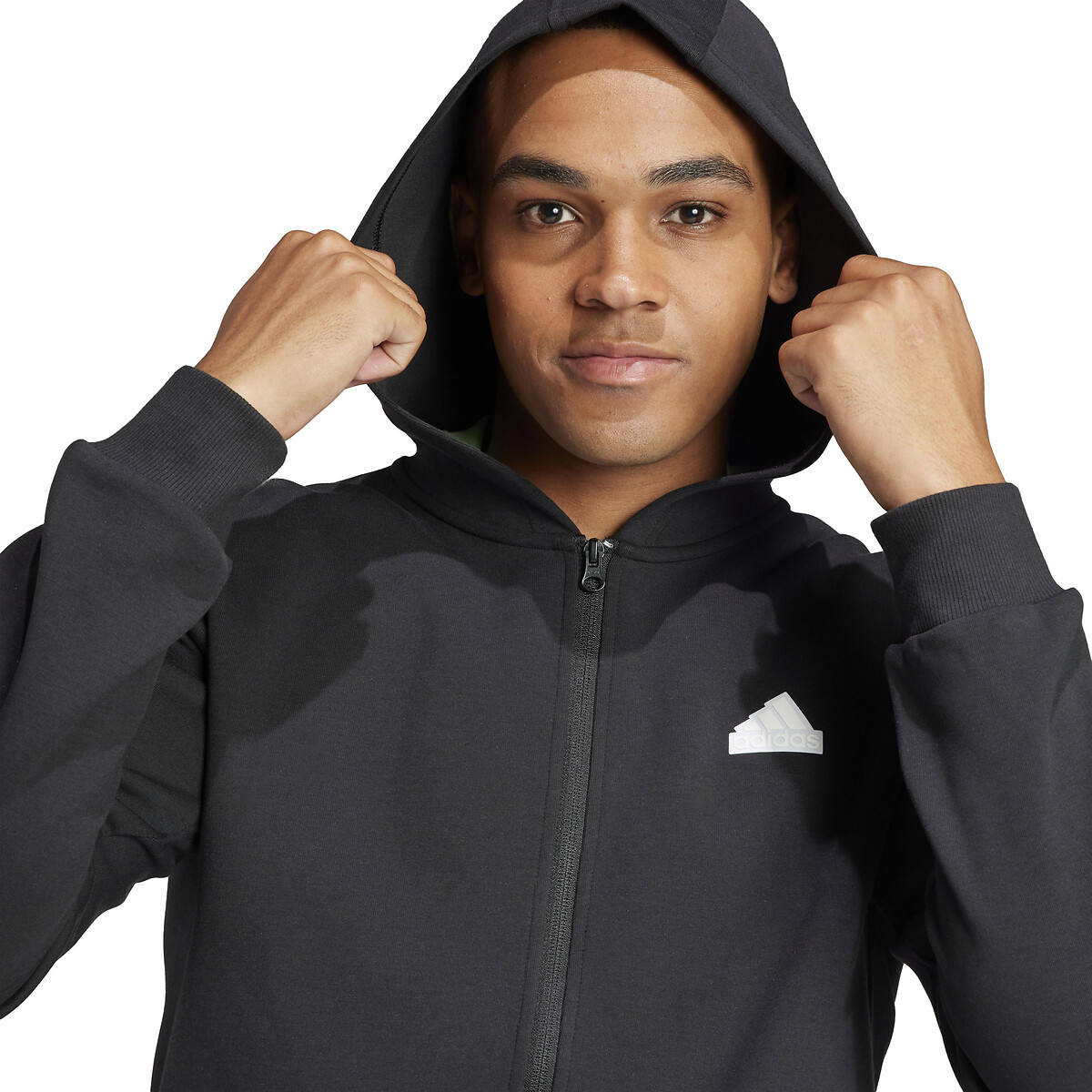 Sweat à capuche 3 bandes noir, ADIDAS SPORTSWEAR