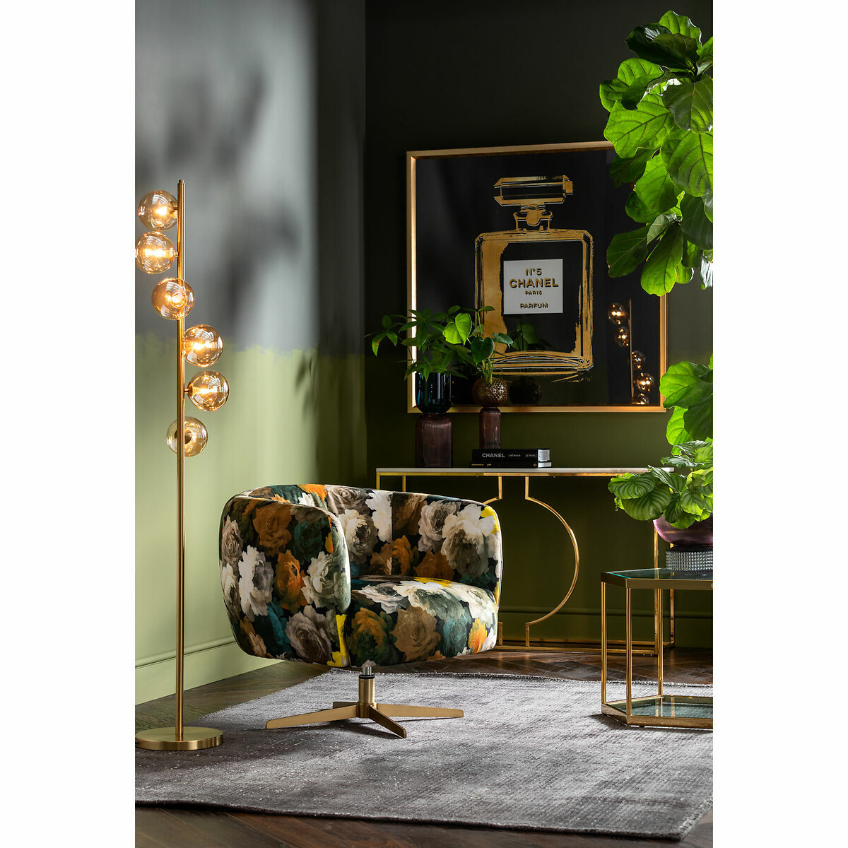 Lampada da terra Scal Balls ottone 160cm color oro, KARE DESIGN
