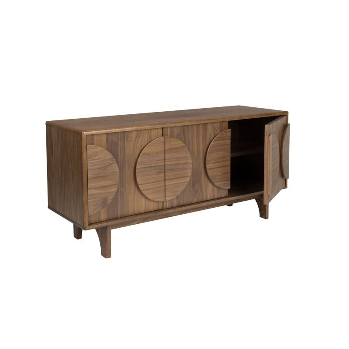 Buffet 3 portes plaqué noyer - GROOVE marron, ZUIVER