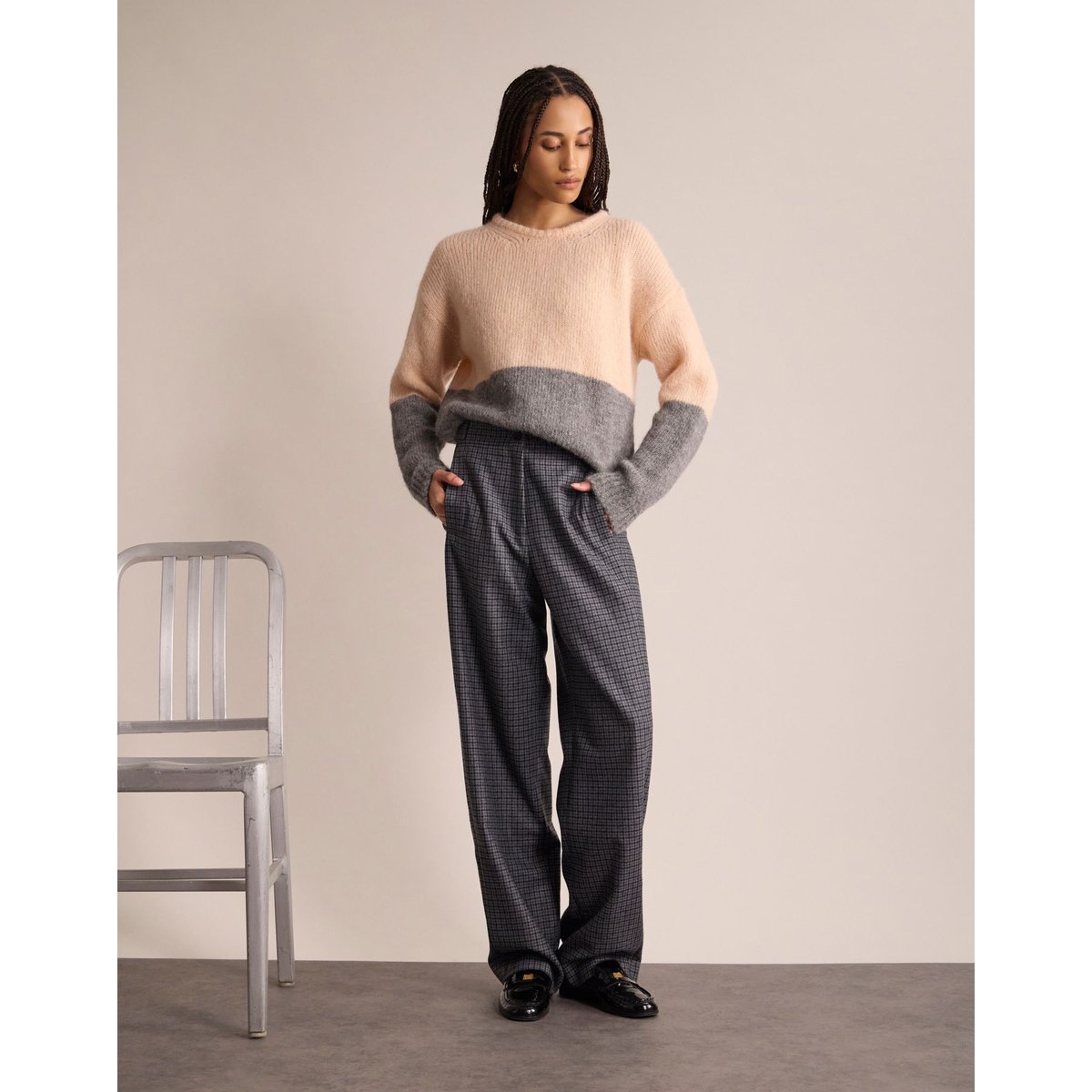 Pantalon Philo gris, INES DE LA FRESSANGE PARIS
