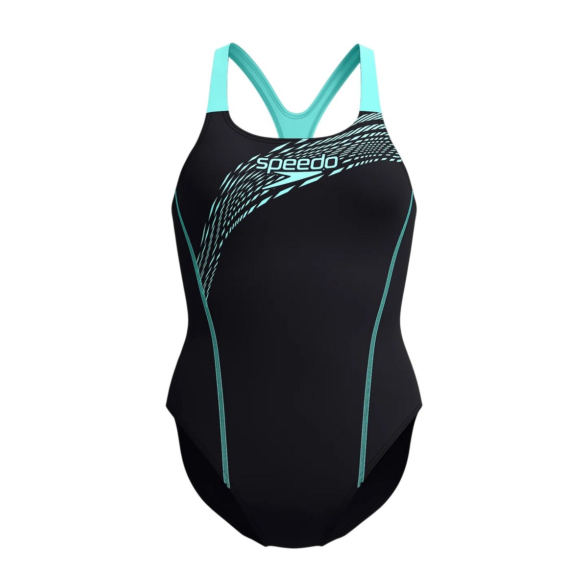 Maillot de bain 1 pièce motif/style logo MEDLEY bleu, SPEEDO
