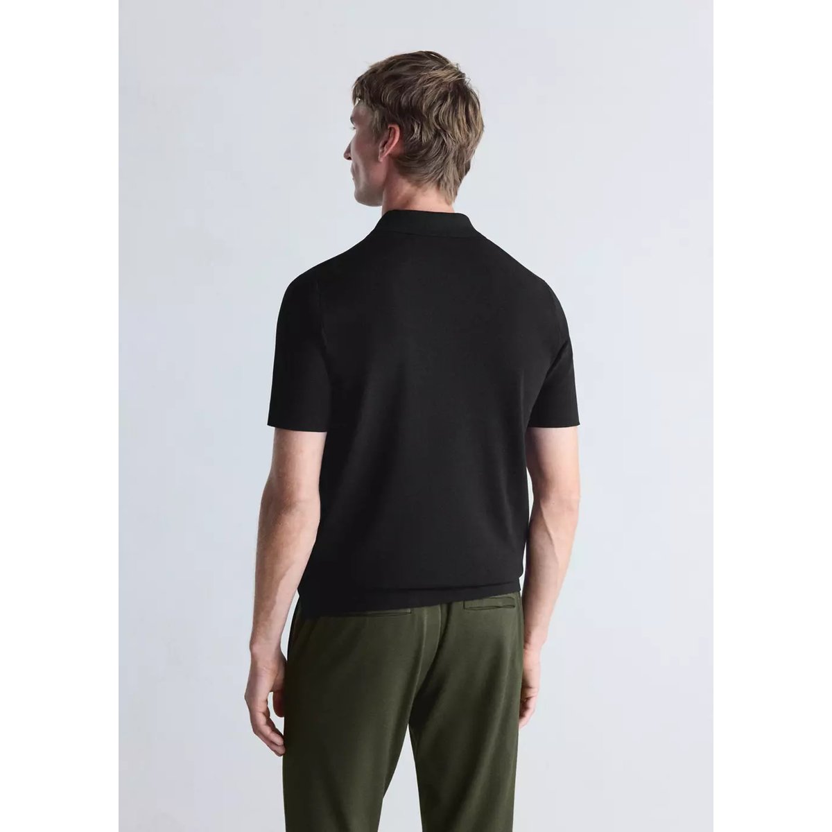 Sweat confort extensible à zip noir, MANGO MAN