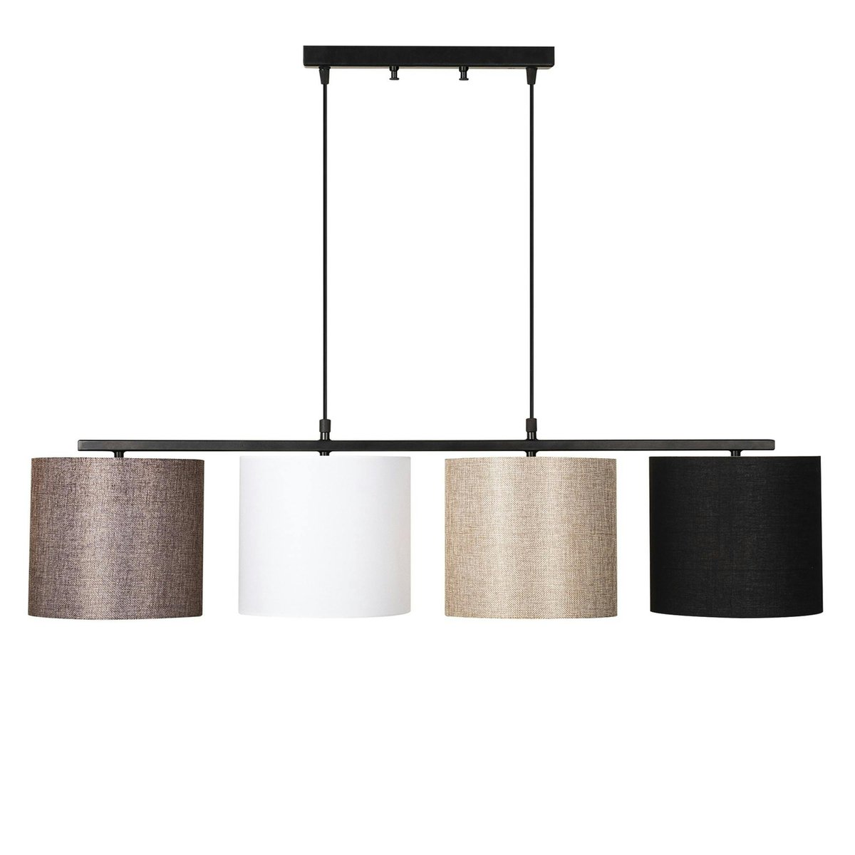 Suspension de table moderne, 4 abat-jour tons naturels ZURICH beige, PIER IMPORT