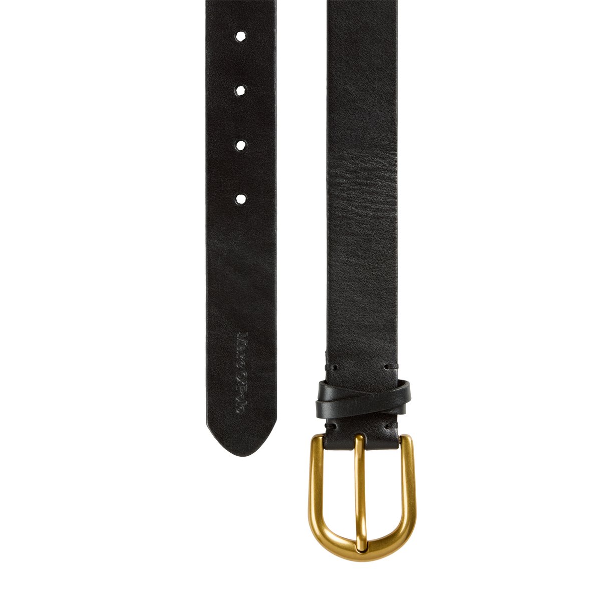 Ceinture en cuir de vache robuste noir, MARC O'POLO