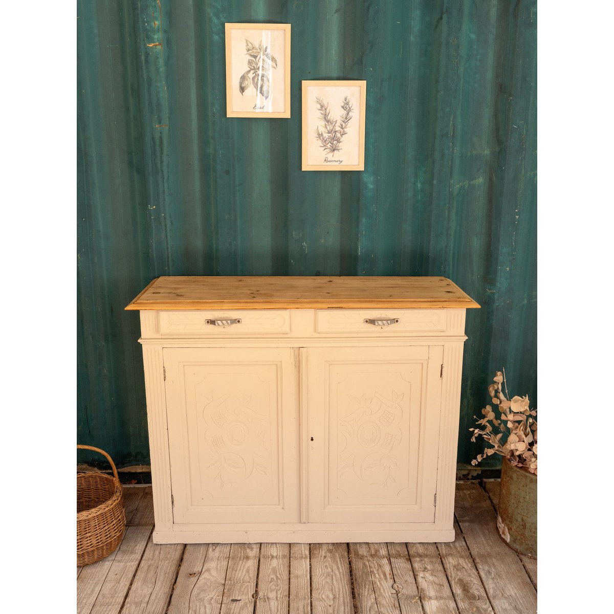 Buffet en bois beige Gilbert N°1735 - Bon état beige, DEBONGOUT