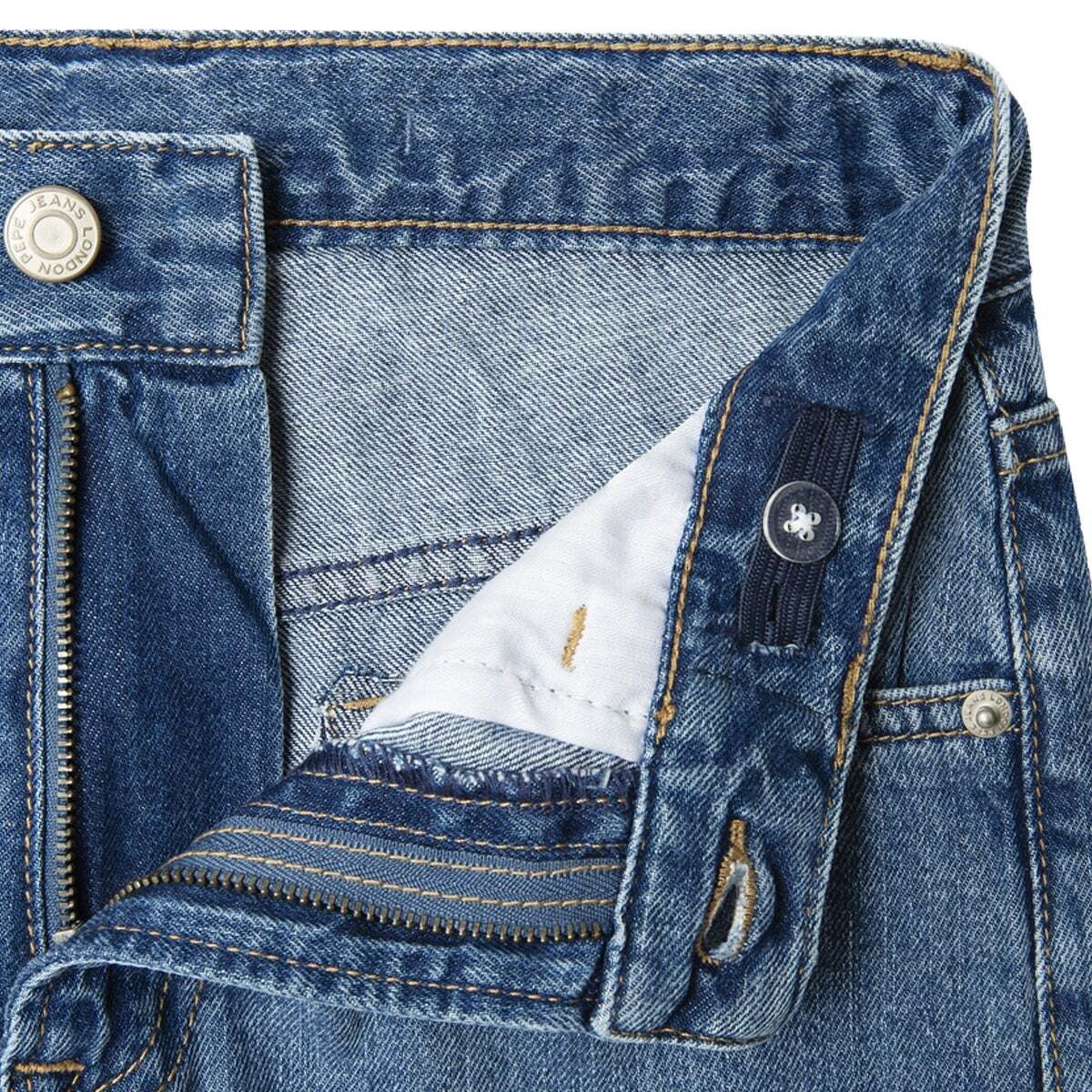 Bermuda En Denim Coupe Ample 9oz blue rigid denim, PEPE JEANS