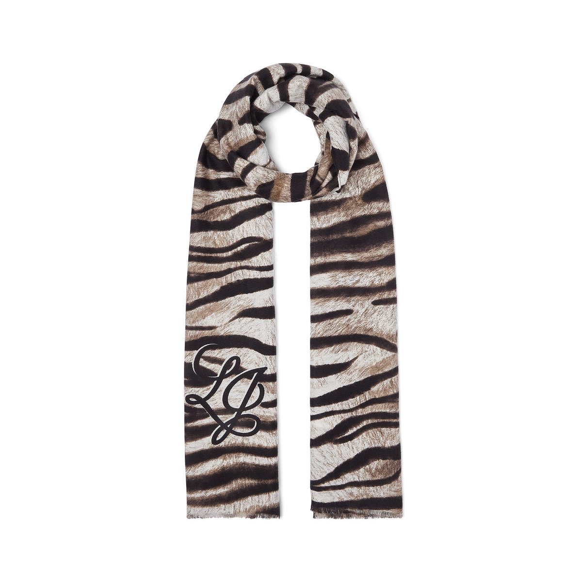 Étole animalier zébré camel, LIU JO