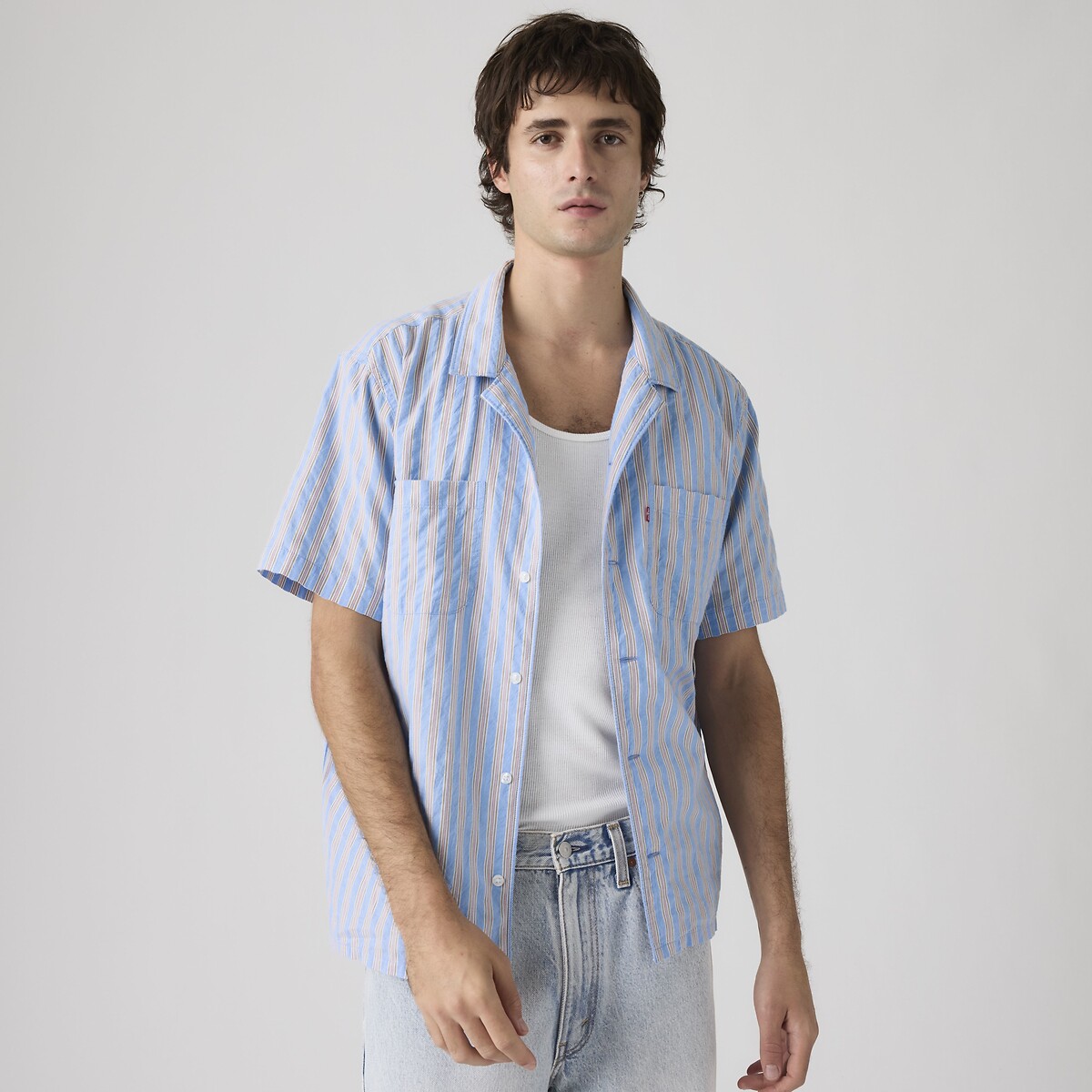 Camicia in seersucker blu, LEVI'S