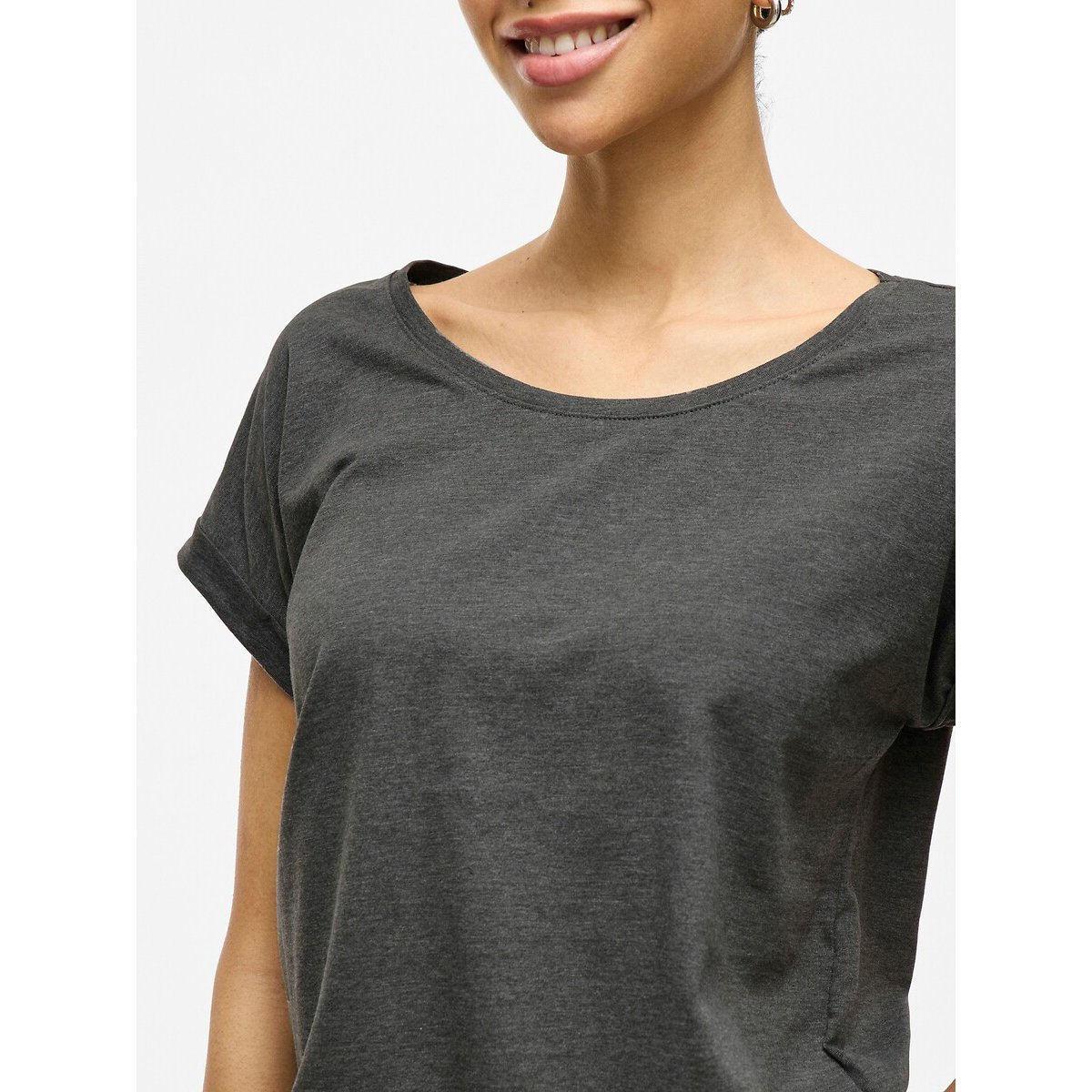 T-shirt en jersey gris moyen, VILA