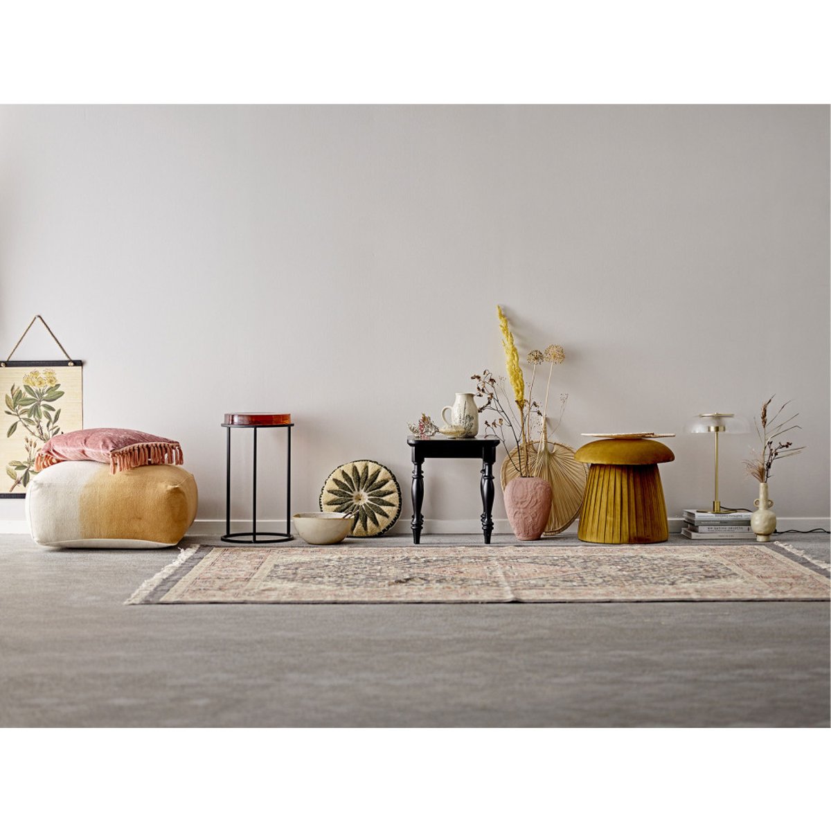 Pouf champignon ø44cm - ROBERTA mordoré, BLOOMINGVILLE
