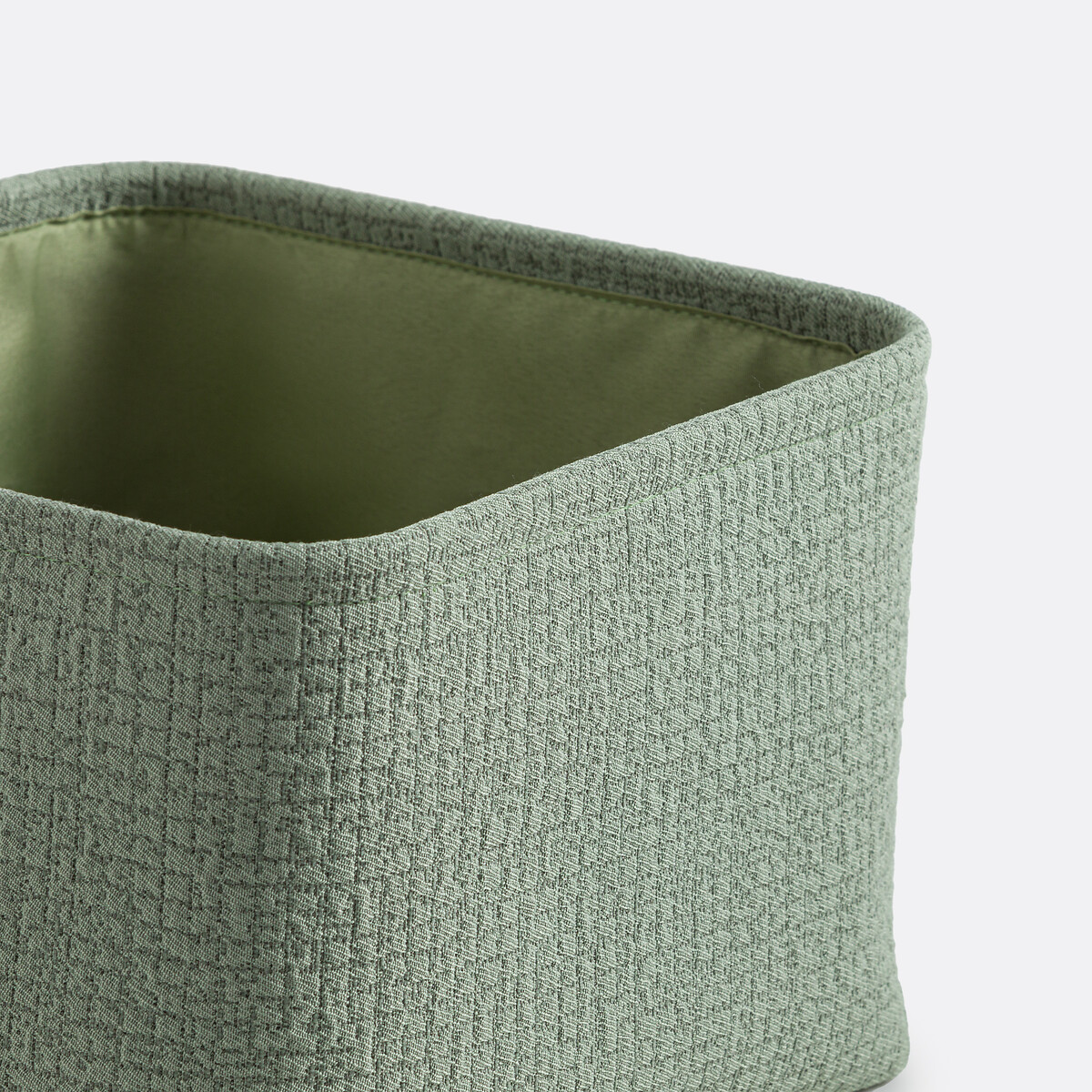 Lot de 3 paniers en tissu gaufré, ITANG vert sauge, LA REDOUTE INTERIEURS