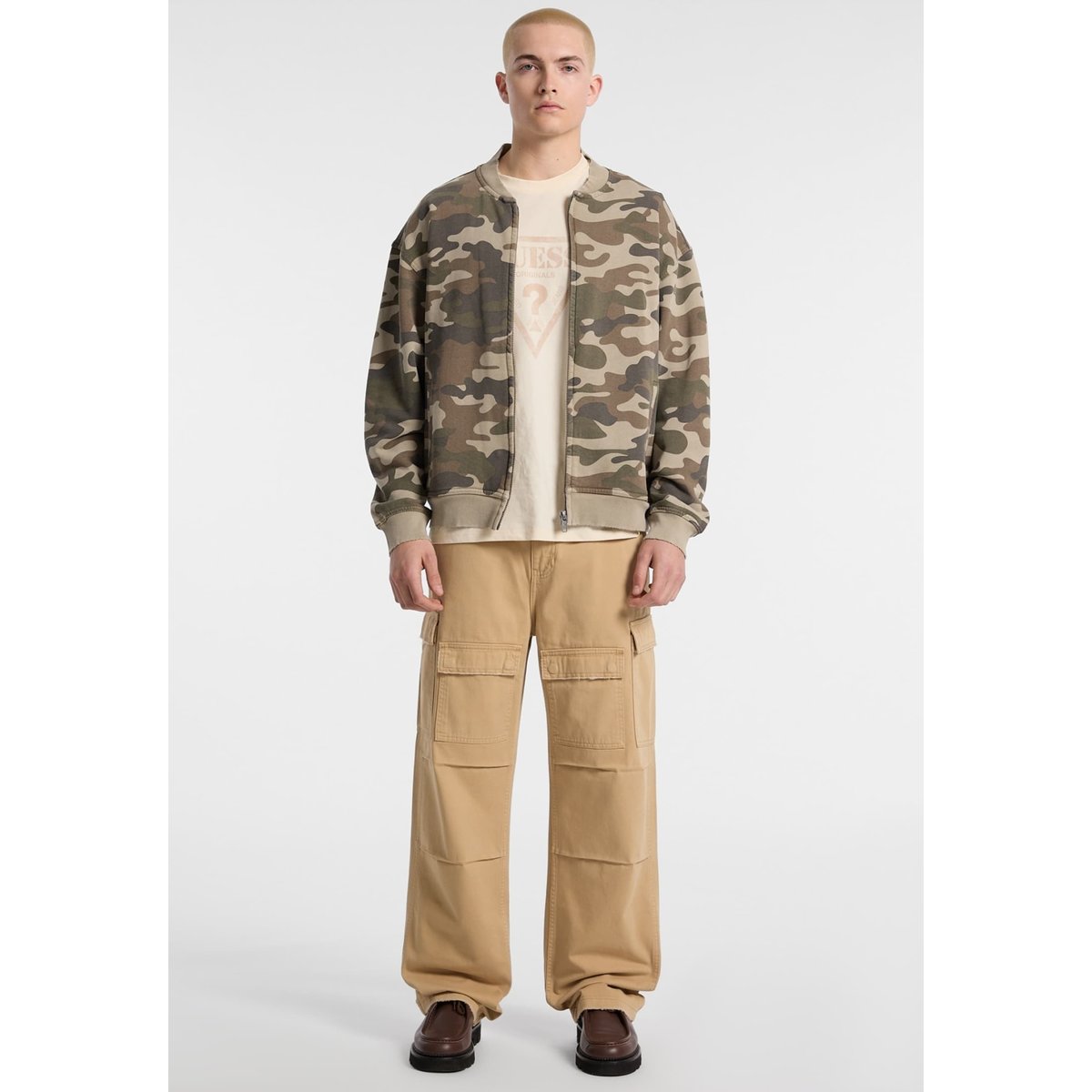 Sweat-Shirt Bomber Camouflage camouflage, GUESS