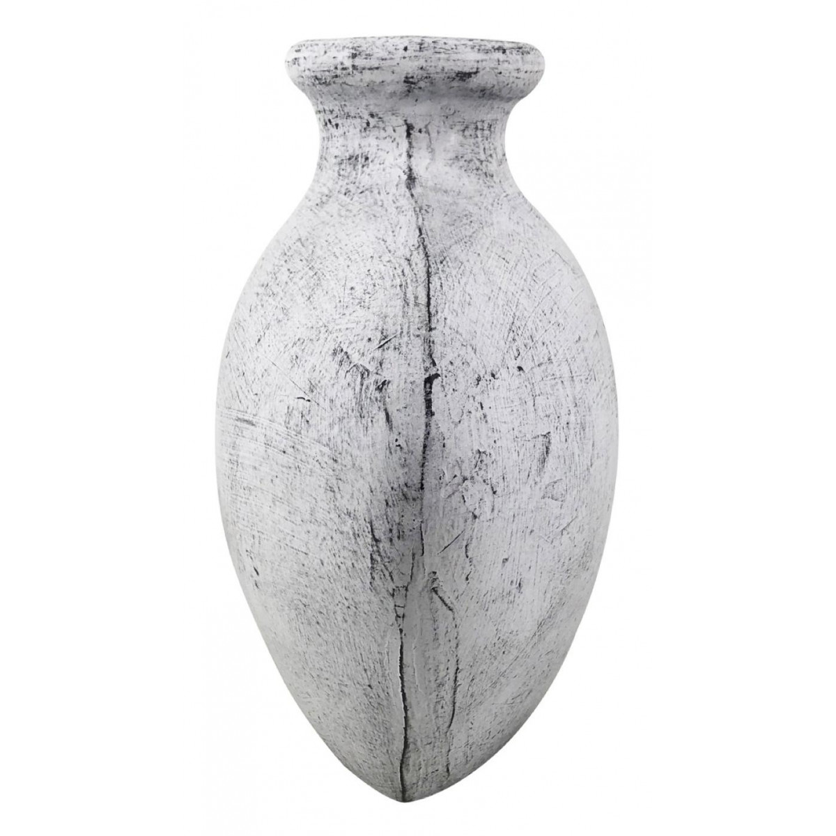 Vase terre cuite gris, DECORATION D’AUTREFOIS