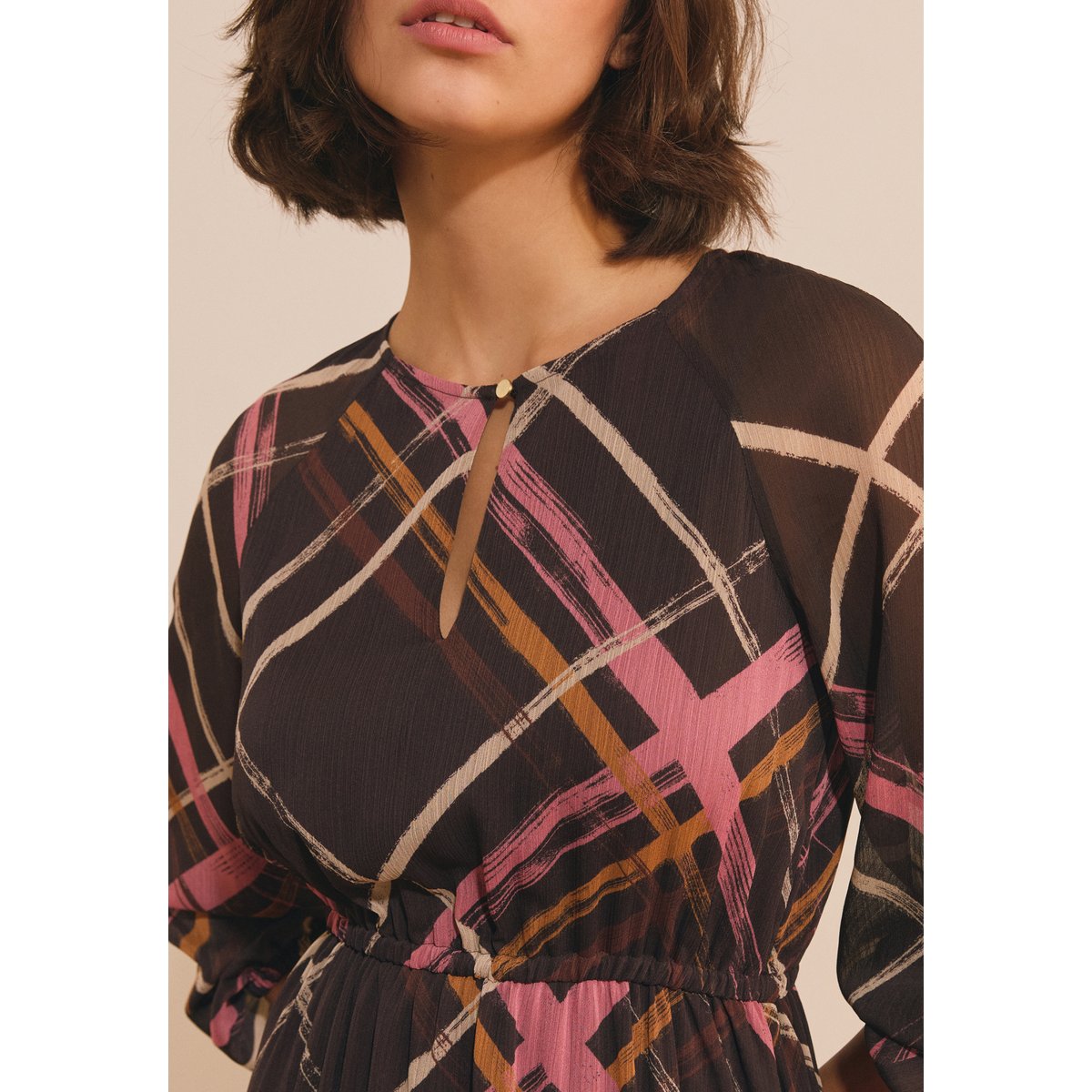 ETAM ROBE BABETTE IMP - ROBE imp fd mauve, ETAM