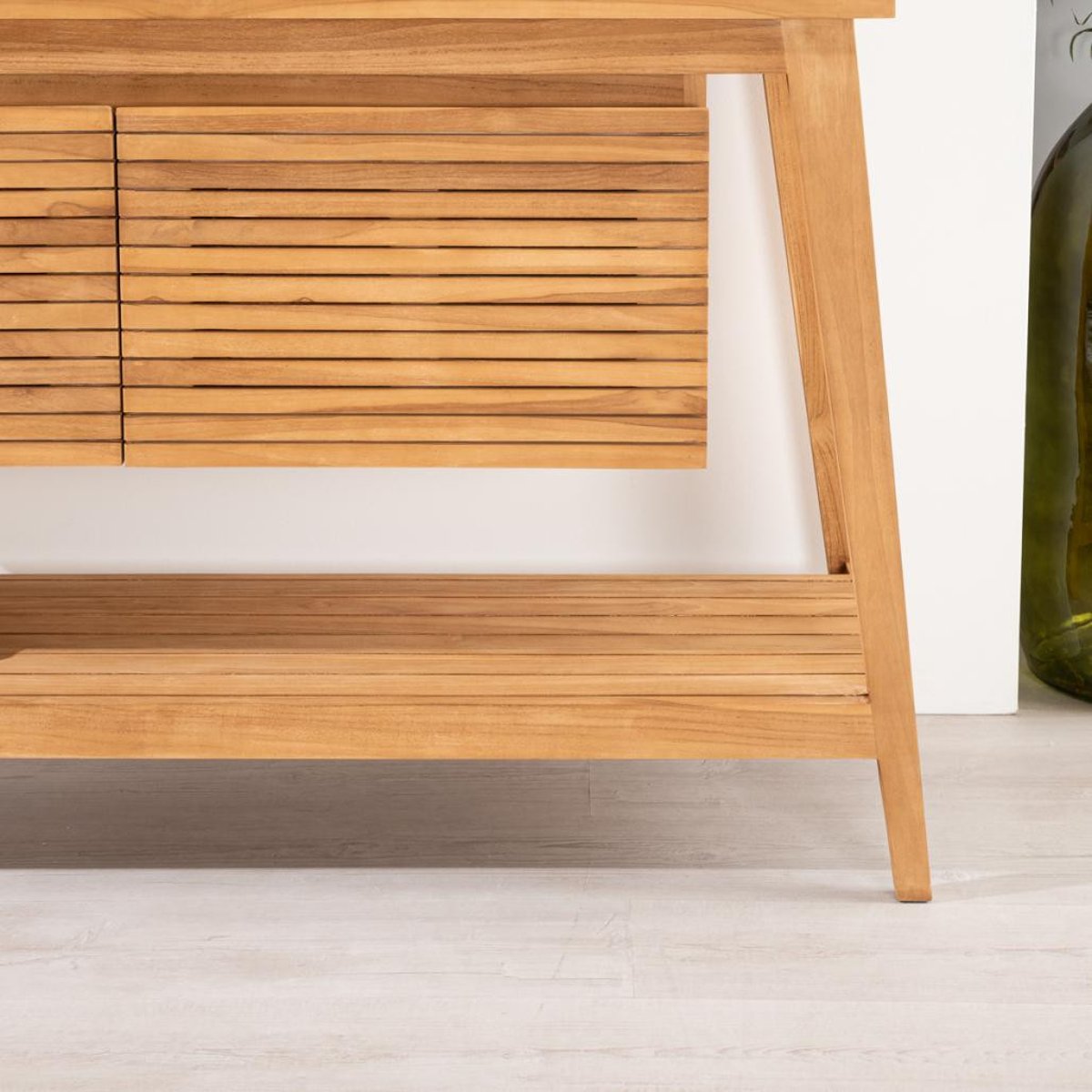 Meuble en teck rectangle 140 SCANDINAVE naturel, WANDA COLLECTION